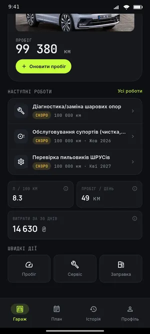 Лист додавання події